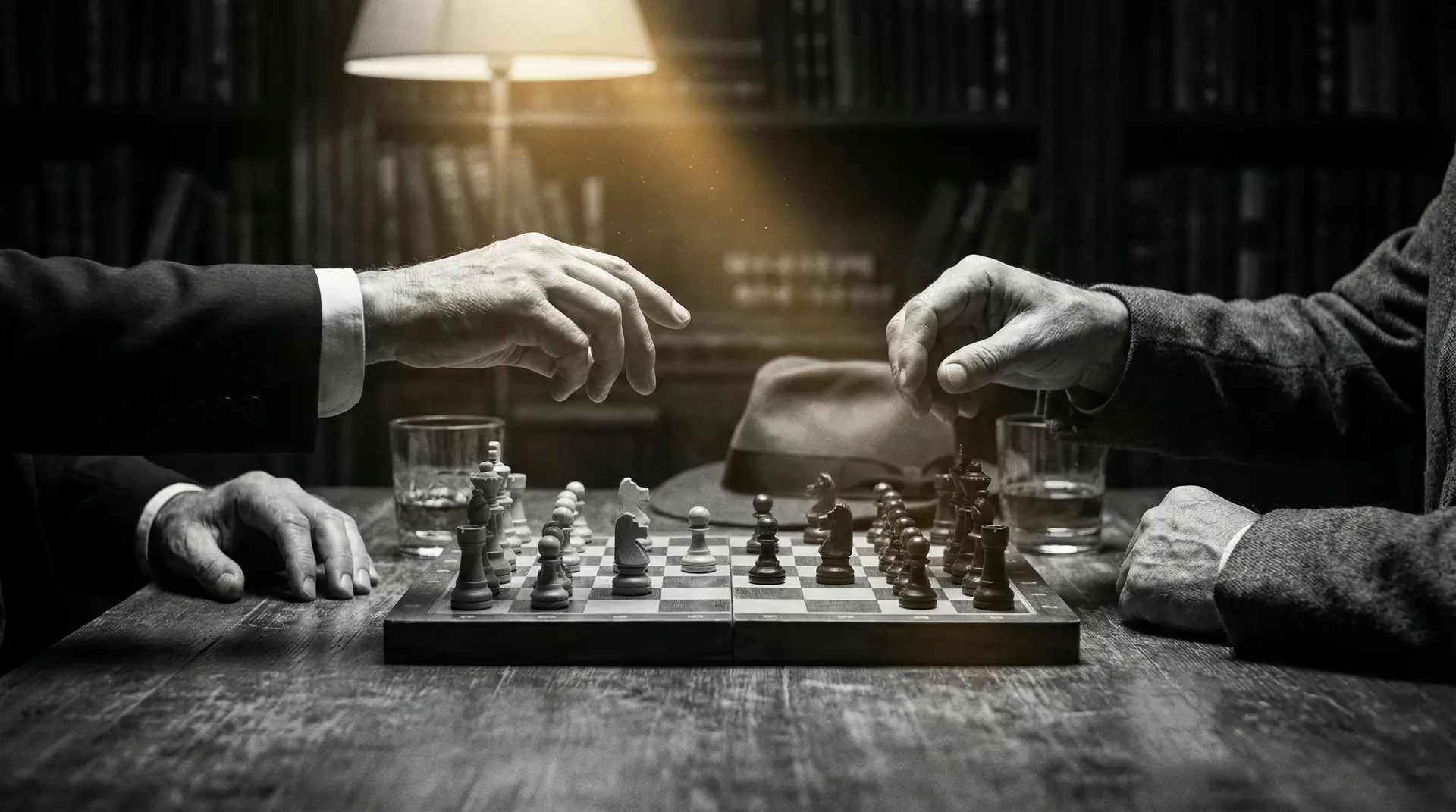 草莓在线 艺术探索系列 - 非线性叙事，棋盘上的对弈象征命运的交错